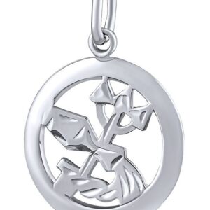 Silvego Stříbrný přívěsek znamení zvěrokruhu Vodnář - kulatý SILVEGOB10283S02