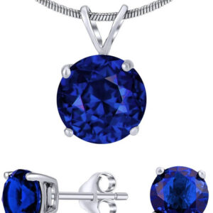 Silvego Stříbrný set šperků s křišťálovým sklem JJJS8TM1 (náušnice