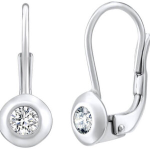 Silvego Třpytivé stříbrné náušnice s čirými Swarovski Zirconia SILVEGO31442w