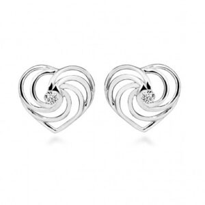 Silver Cat Romantické stříbrné náušnice Srdíčka SC455