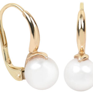 Soliter Elegantní zlaté náušnice s pravými perlami 745 235 001 00116 0000000