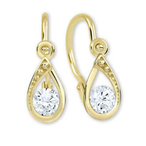 Soliter Okouzlující zlaté náušnice s čirými krystaly 236 001 01016