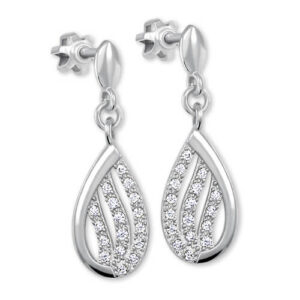 Soliter Třpytivé náušnice z bílého zlata s krystaly 239 001 00875 07