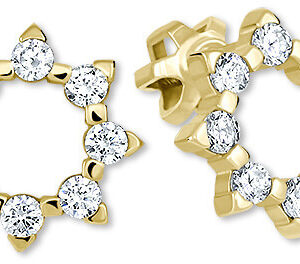 Soliter Zlaté sluníčkové náušnice s krystaly 745 239 001 00887 0000000