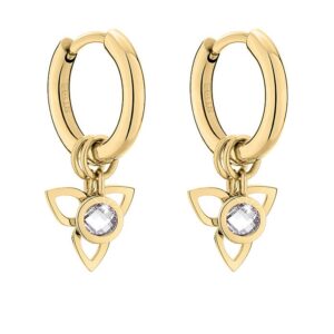 Tamaris Hravé kruhové pozlacené náušnice 2v1 TJ-0017-E-15