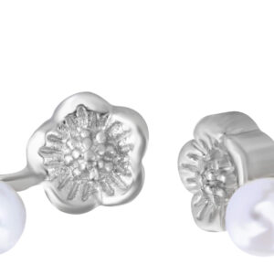 Troli Podélné ocelové náušnice s krystaly a perlami