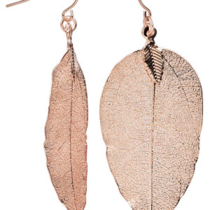 Troli Růžově pozlacené náušnice Vavřínové listy Laurel