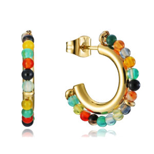 Viceroy Elegantní pozlacené náušnice kruhy Chic 15136E01019