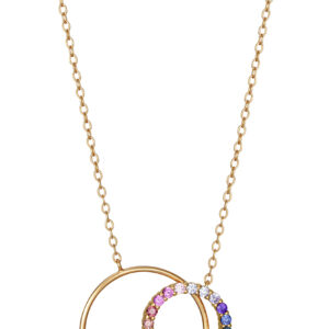 Viceroy Hravý pozlacený náhrdelník se zirkony Elegant 4128C100-39