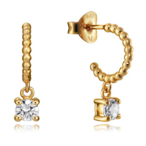 Viceroy Půvabné pozlacené náušnice se zirkony Popular 7125E100-38