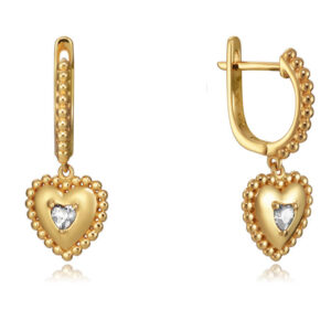Viceroy Romantické pozlacené náušnice Srdíčka Popular 7113E100-38