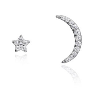 Viceroy Stříbrné asymetrické náušnice se zirkony Popular 71061E000-30