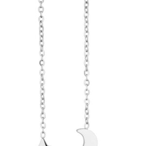 Vuch Dlouhé asymetrické ocelové naušnice Infinity Silver