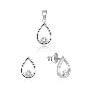 Beneto Něžná souprava šperků Kapka se zirkony AGSET252L (přívěsek