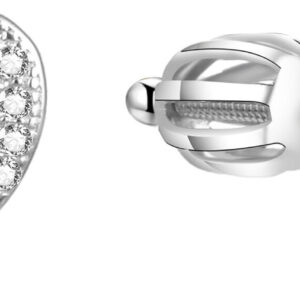 Beneto Třpytivé srdíčkové náušnice AGUP1499S