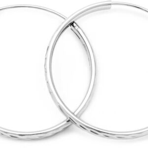 Beneto Úžasné stříbrné kruhové náušnice AGUC2102/40/N