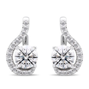 Brilio Silver Třpytivé stříbrné náušnice s čirými zirkony EA375W