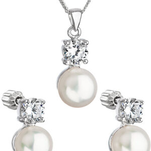 Evolution Group - Pavona Sada šperků se zirkony a perlami Pavona 29002.1 bílá (náušnice