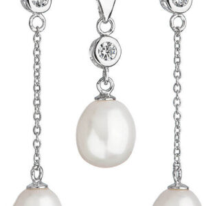 Evolution Group - Pavona Stříbrná perlová sada se zirkony Pavona 29005.1B bílá (náušnice