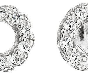 Evolution Group - Pavona Stříbrné náušnice se zirkonem bílé nekonečno 11047.1