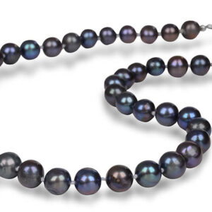 JwL Luxury Pearls Náhrdelník s pravými kovově modrými perlami JL0265