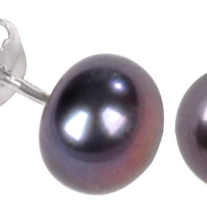 JwL Luxury Pearls Náušnice z pravých kovově modrých perel JL0028