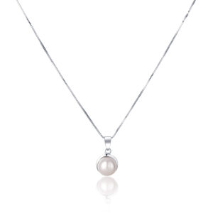 JwL Luxury Pearls Něžný náhrdelník s pravou bílou perlou JL0676 (řetízek