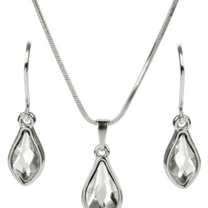 Levien Nadčasová sada náušnic a náhrdelníku Flame Crystal