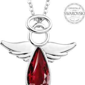 Levien Náhrdelník s červeným krystalem Angel Rafael