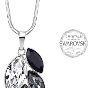 Levien Náhrdelník se čtyřmi tmavými krystaly Navette