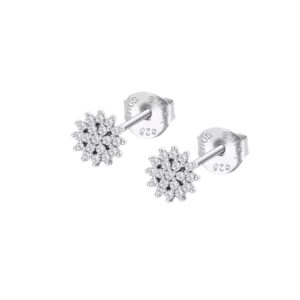 Lotus Silver Stříbrné náušnice se zirkony Kytičky LP3081-4/1
