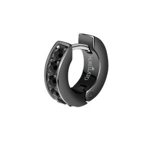 Morellato Černá kruhová single náušnice s krystaly Motown SALS73