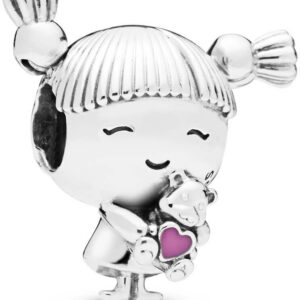 Pandora Stříbrný korálek Holčička s culíky 798016EN160