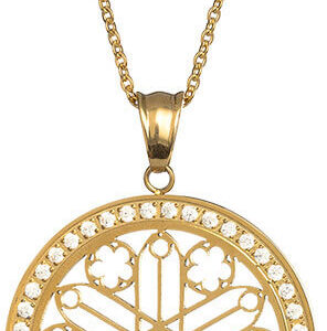 Preciosa Pozlacený náhrdelník s krystaly Rosette 7238Y00