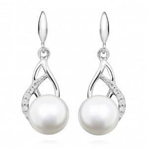 Silver Cat Nežné náušnice s perlou a zirkony SC405