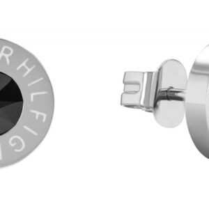 Tommy Hilfiger Ocelové náušnice s černým krystalem 2790379