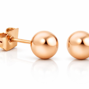 Troli Růžově pozlacené ocelové náušnice pecičky