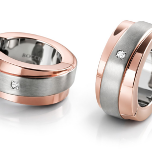 Boccia Titanium Pozlacené titanové náušnice s brilianty 0560-08