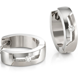 Boccia Titanium Titanové náušnice s diamantem 05045-03