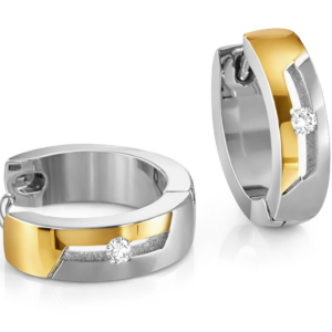 Boccia Titanium Titanové náušnice s diamantem 05045-04