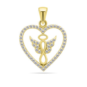 Brilio Silver Hravý pozlacený přívěsek se zirkony PT20Y