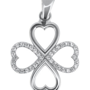 Brilio Silver Stříbrný přívěsek čtyřlístek pro štěstí PENT092