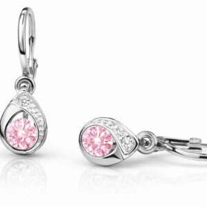 Cutie Jewellery Dětské náušnice z bílého zlata C1898-10-X-2 růžová