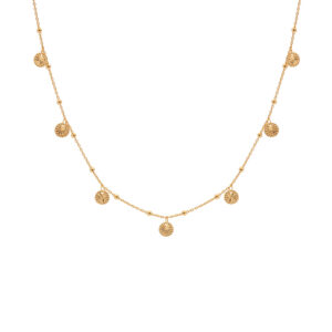 Hot Diamonds Módní pozlacený náhrdelník s přívěsky Jac Jossa Embrace CH108