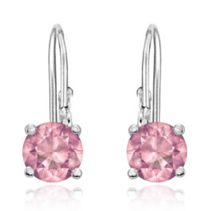 JVD Něžné stříbrné náušnice s růžovými zirkony SVLE0620XH2R200