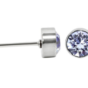 Levien Ocelové náušnice Chaton Light Sapphire