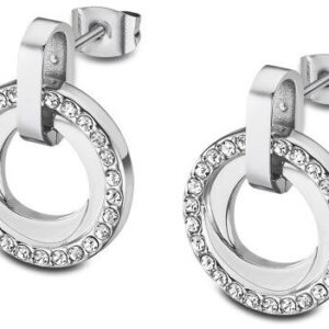 Lotus Style Stylové ocelové náušnice s čirými zirkony Woman Basic LS2176-4/1