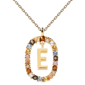 PDPAOLA Krásný pozlacený náhrdelník písmeno "E" LETTERS CO01-264-U (řetízek