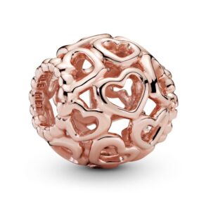 Pandora Bronzový korálek se srdíčky Rose Moments 780964