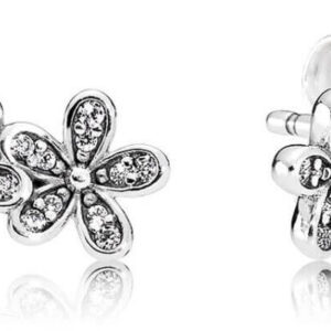 Pandora Romantické podélné náušnice ze stříbra Sedmikrásky 290744CZ